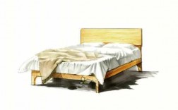 单个家具床欧式手绘图（单体家具组合）